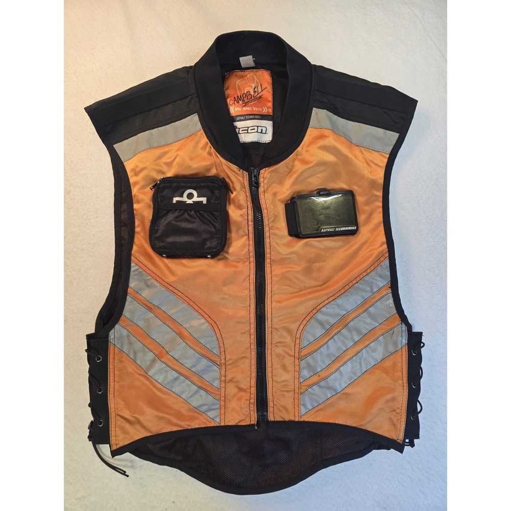 Icon Motorsports Mil Spec Mesh Motorcycle Safety Vest Mens Super Size